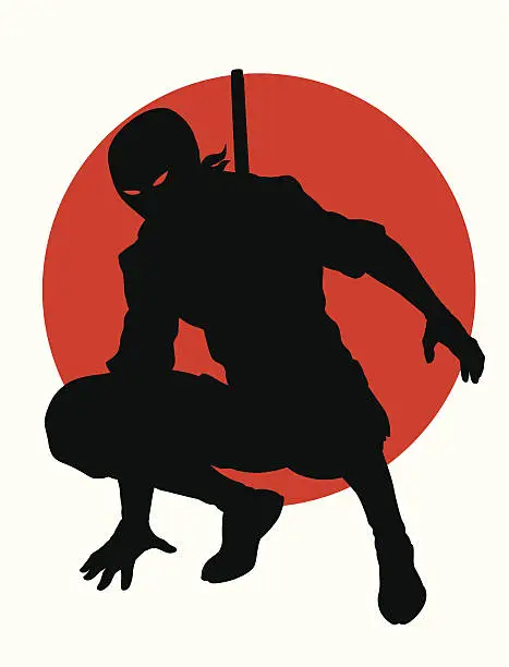Vector illustration of dark warrior