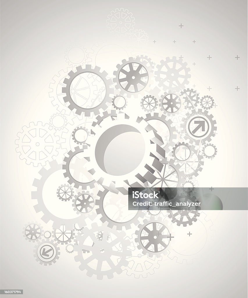 Abstract gray technical background Abstract gray technical background - gearshift Gear - Mechanism stock vector