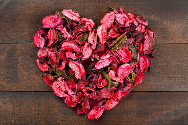 istock Flower Petals forming a heart shape 160372568