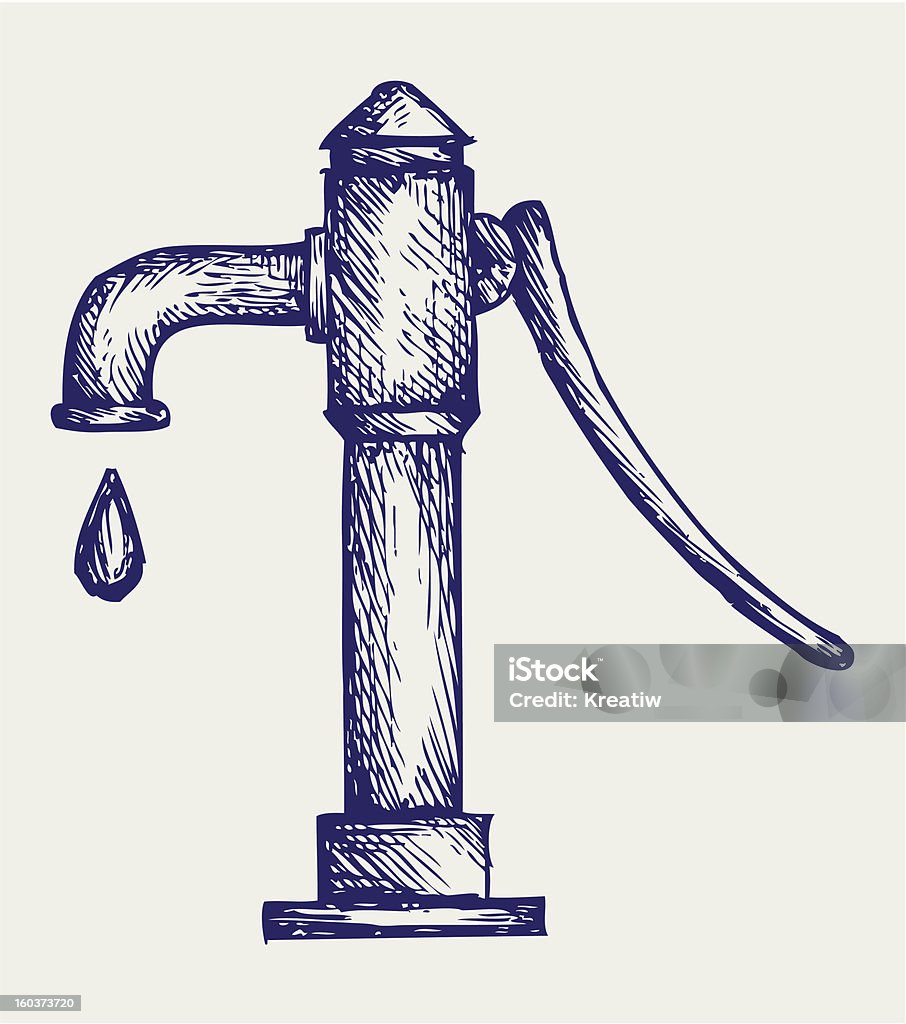 Pompa wodna - Grafika wektorowa royalty-free (Studnia)