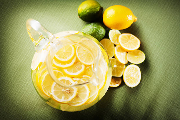 Lemonade with lemons and limes stock photo