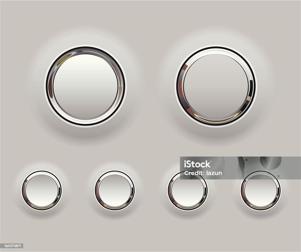 Metalowe przyciski - Grafika wektorowa royalty-free (Przycisk start)