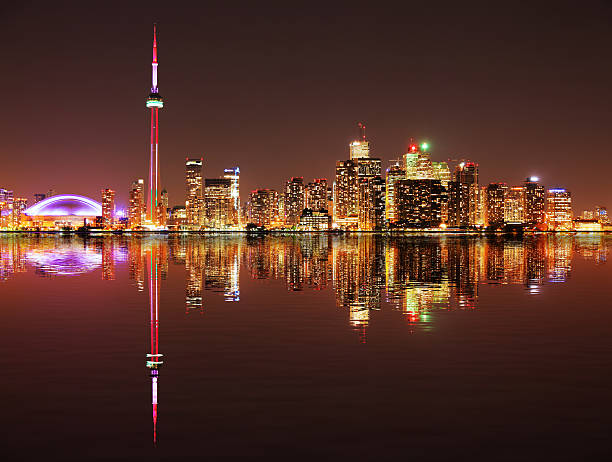 istock Illuminated Toronto City with Water Reflection at Night 160374911
