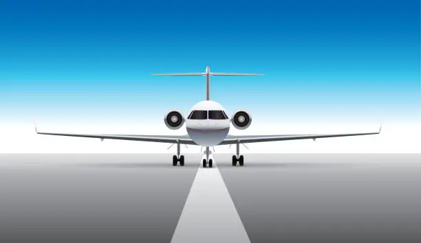 Vector illustration of Business airplane