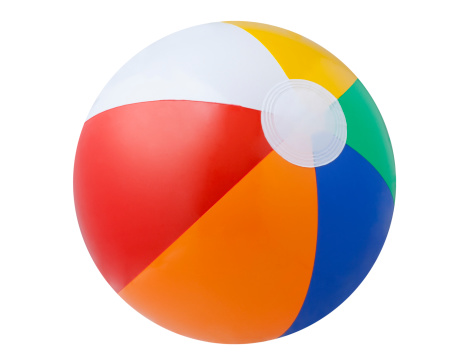A beach ball isolated on a white background