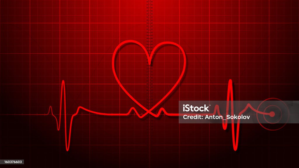 ECG: elettrocardiogramma - Foto stock royalty-free di Amore