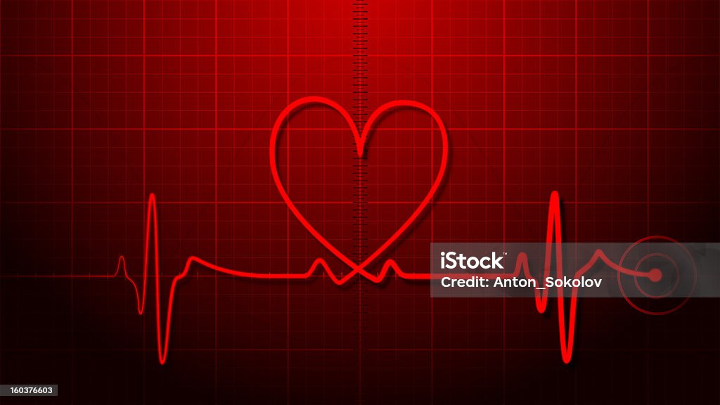 Sensor EKG-electrocardiograma - Royalty-free Amor Foto de stock