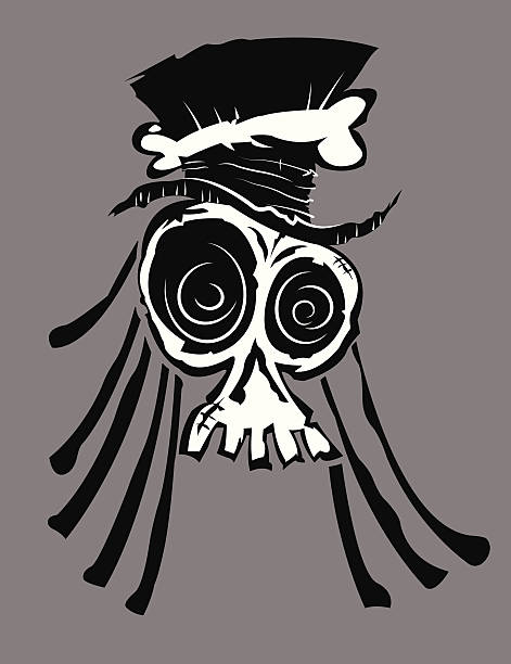 voodoo-totenköpfen - voodoo stock-grafiken, -clipart, -cartoons und -symbole