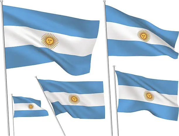 Vector illustration of Argentina vector flags