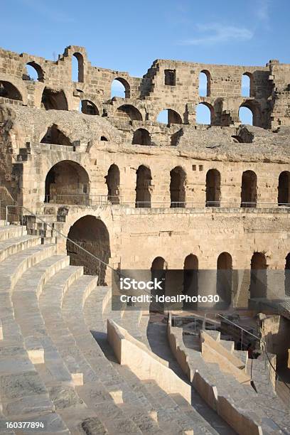 El Djem Amphitheatre Auditorium - Fotografias de stock e mais imagens de Anfiteatro - Anfiteatro, Antigo, Antiguidade