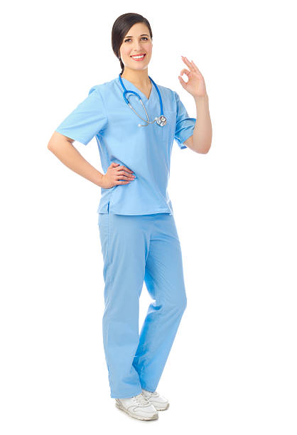 istock Young doctor shows ok gesture 160379660
