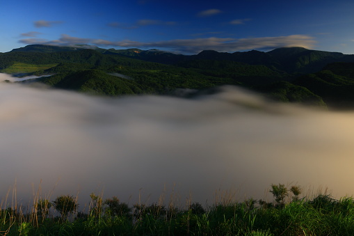 sunrise and sea of clouds