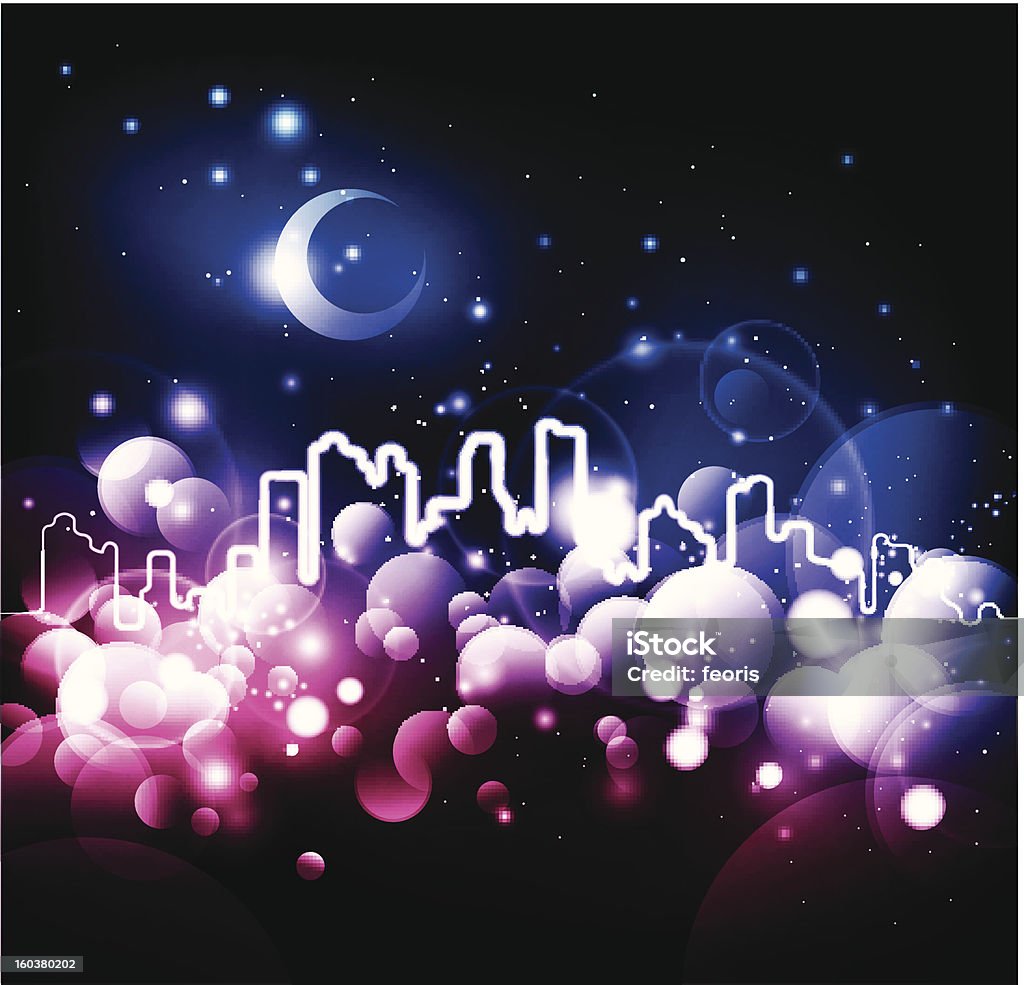 Abstract Background of a Night City EPS 10 vector illustration with transparencies. Abstract stock vector