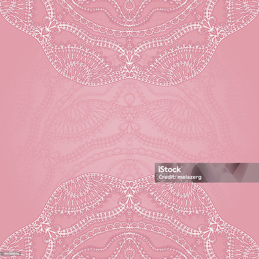Розовый фоне белое кружево - Векторная графика Абстрактный роялти-фри