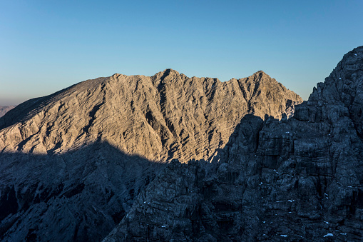Mount Watzmann from Mount Hochkalter in the Berchtesgaden Alps