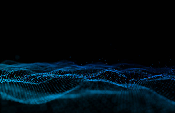 istock Big data concept, computer image of blue and blue ocean ripple 1603810179