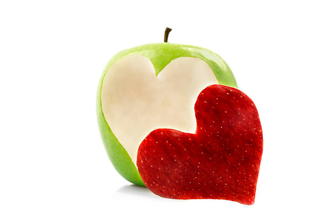 istock Freshness Apple With Heart Symbol 160381088