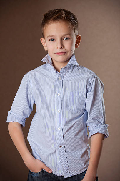 istock Boy Portrait in business shirt 160382925