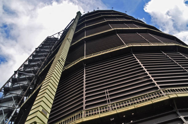 Gasholder construction near Kings Cross