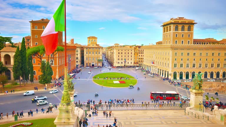 Rome and Italian Flag