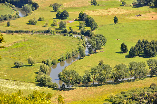 S-Bend river stock photo