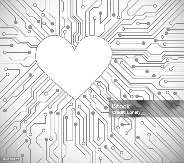 Cœur Du Circuit Vecteurs libres de droits et plus d'images vectorielles de Coeur - Symbole d'une idée - Coeur - Symbole d'une idée, Circuit intégré, Complexité