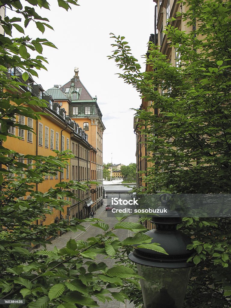 Edifici a Stoccolma - Foto stock royalty-free di Albero
