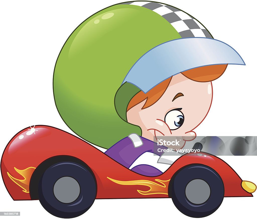 Crianças Brincando Com Carros De Corrida Ilustração do Vetor