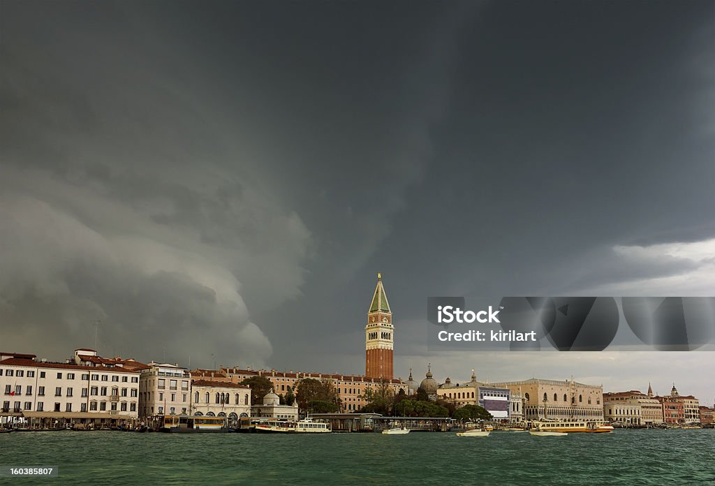 Große Sturm am Grand Canal in Venedig - Lizenzfrei Anlegestelle Stock-Foto