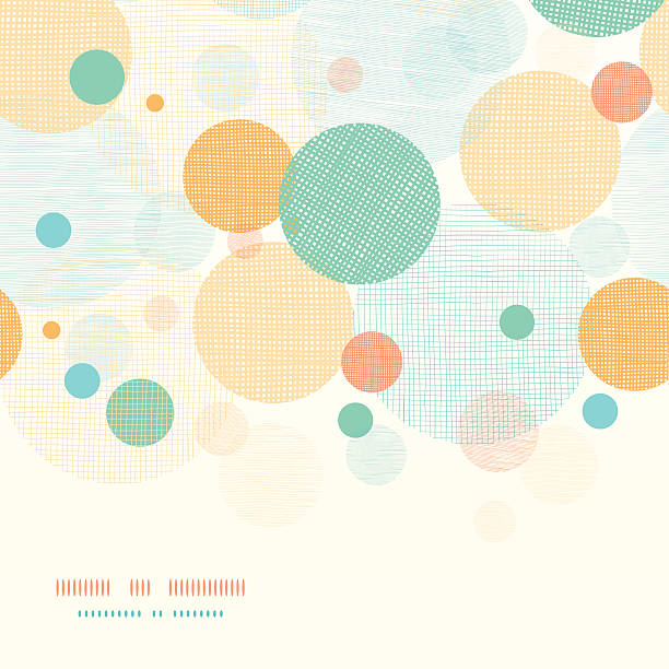 ilustraciones, imágenes clip art, dibujos animados e iconos de stock de tela de círculos abstractos horizontal seamless pattern background - bubble seamless pattern backgrounds