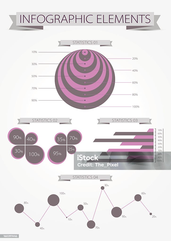 Statistic Elements Example Infographic Statistic Element Stock Illustration - Download Image Now ...
