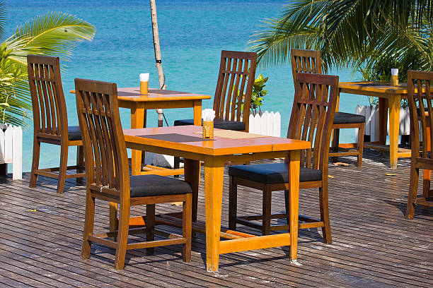 istock Empty cafe near the sea 160393115