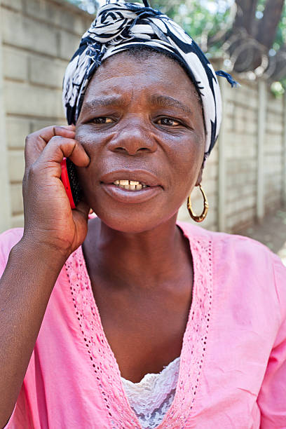 istock African Lady talking on the mobile 160393333