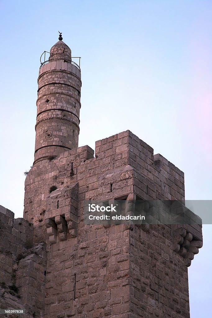 Torre de David no Anoitecer - Royalty-free Anoitecer Foto de stock