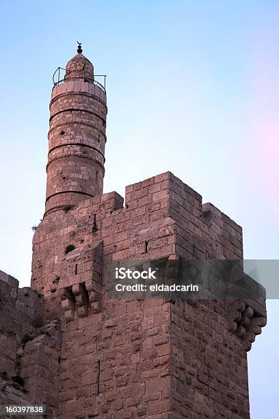 Torre De David No Anoitecer - Fotografias de stock e mais imagens de Anoitecer - Anoitecer, Antigo, Antiguidade