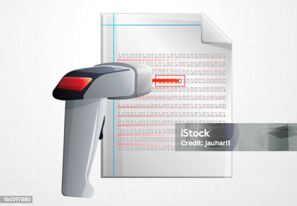 Dokument Skanowania - Stockowe grafiki wektorowe i więcej obrazów Bez ludzi - Bez ludzi, Dokument, Dwójkowy system liczbowy