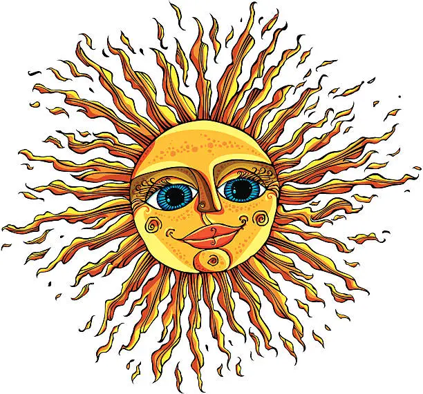 Vector illustration of Sun.