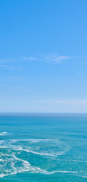 Blue sea and white sand in Laguna Beach. California, USA