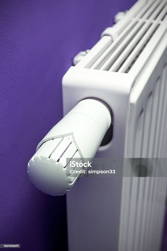 Temperaturregler, thermostatic Heizkörper - Lizenzfrei Drehknopf Stock-Foto