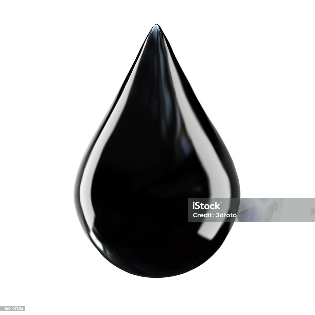 Goccia di olio - Foto stock royalty-free di Bianco