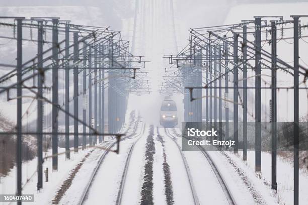 Train In Snow Stock Photo - Download Image Now - TGV, Snow, Activity