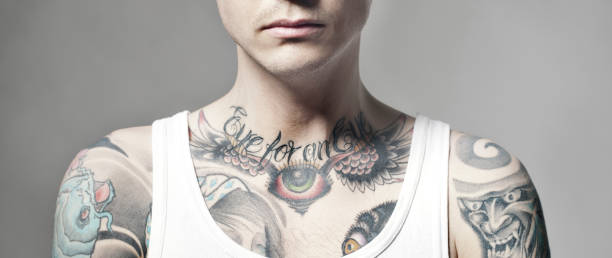 istock Portrait of a tattooed man 160409791