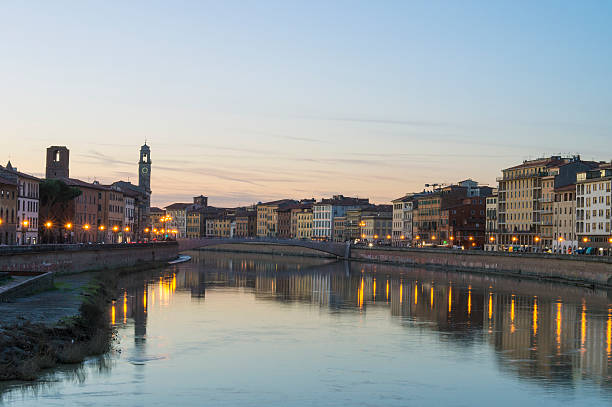 Lungarno - Pisa stock photo