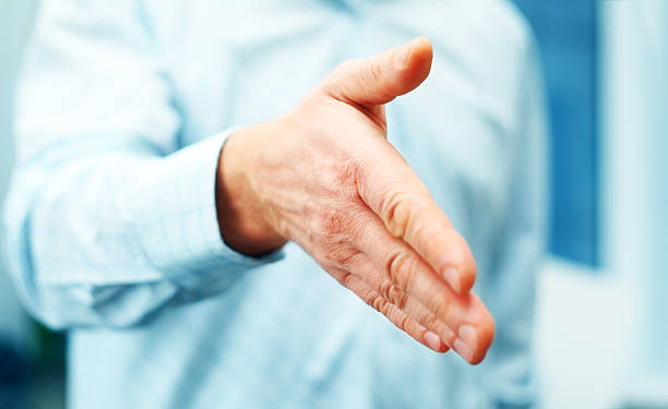 istock Image of businessman extending hand to shake 160412117