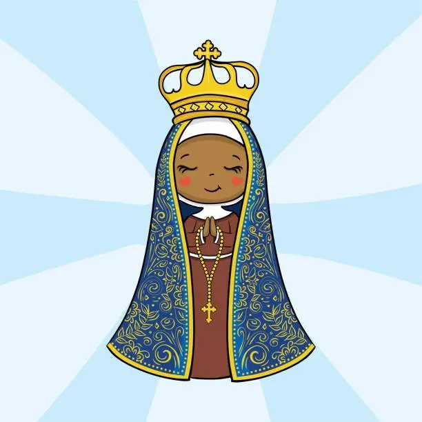 Vector illustration of Our Lady of Aparecida