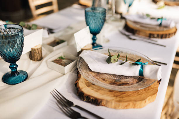 istock Fresh flowers wedding decoration for a special event. Wedding table decoration. 1604183477