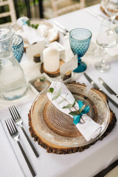 istock Fresh flowers wedding decoration for a special event. Wedding table decoration. 1604183483