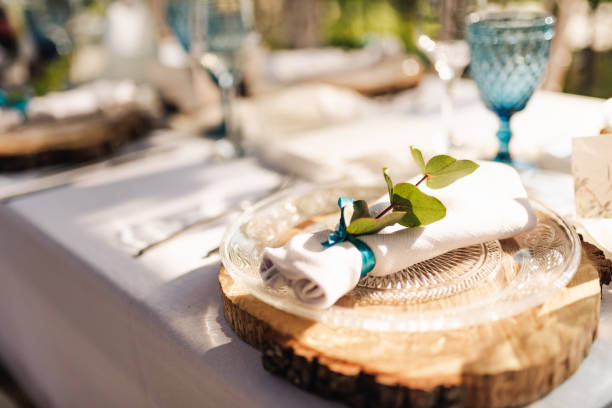 istock Fresh flowers wedding decoration for a special event. Wedding table decoration. 1604183496