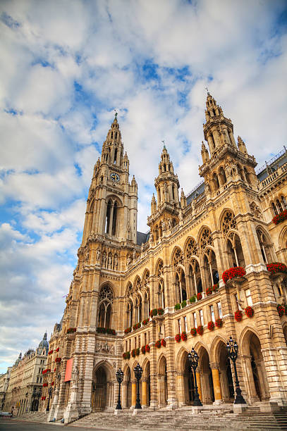 Rathaus (City hall) in Vienna, Austria Rathaus (City hall) in Vienna, Austria in the morning vienna town hall stock pictures, royalty-free photos & images