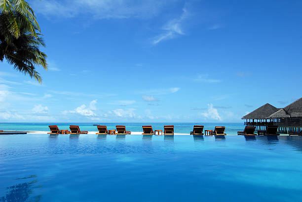 istock Tropical beach resort view featuring the blue ocean 160420619